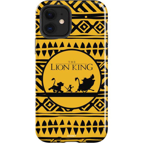 Disney The Lion King Simba Timon and Pumba Tribal Print iPhone 12 Impact Case