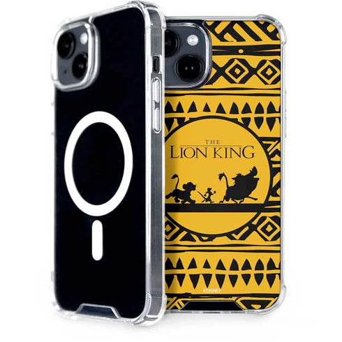 Disney The Lion King Simba Timon and Pumba Tribal Print iPhone 13 MagSafe Case