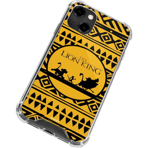 Disney The Lion King Simba Timon and Pumba Tribal Print iPhone 14 Clear Case