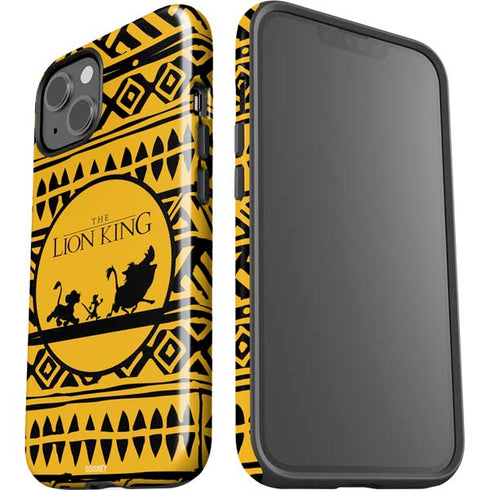 Disney The Lion King Simba Timon and Pumba Tribal Print iPhone 15 Impact Case