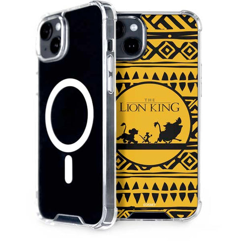 Disney The Lion King Simba Timon and Pumba Tribal Print iPhone 14 Plus MagSafe Case