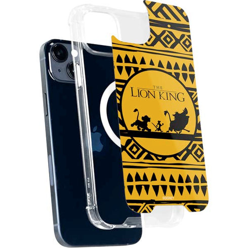Disney The Lion King Simba Timon and Pumba Tribal Print iPhone 15 Plus MagSafe Case