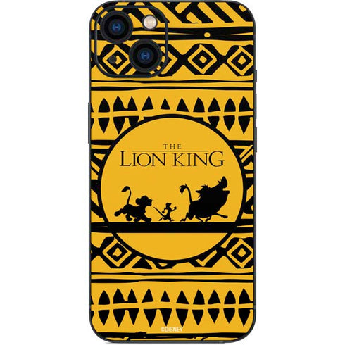 Disney The Lion King Simba Timon and Pumba Tribal Print iPhone 15 Plus Skin