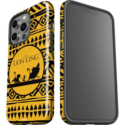 Disney The Lion King Simba Timon and Pumba Tribal Print iPhone 15 Pro Impact Case