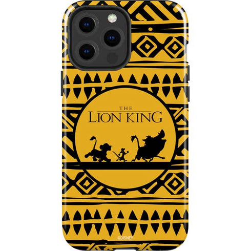 Disney The Lion King Simba Timon and Pumba Tribal Print iPhone 15 Pro Max Impact Case