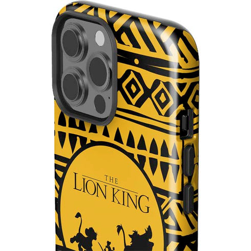 Disney The Lion King Simba Timon and Pumba Tribal Print iPhone 15 Pro Max Impact Case