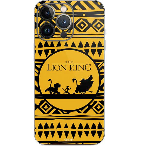 Disney The Lion King Simba Timon and Pumba Tribal Print iPhone 14 Pro Skin