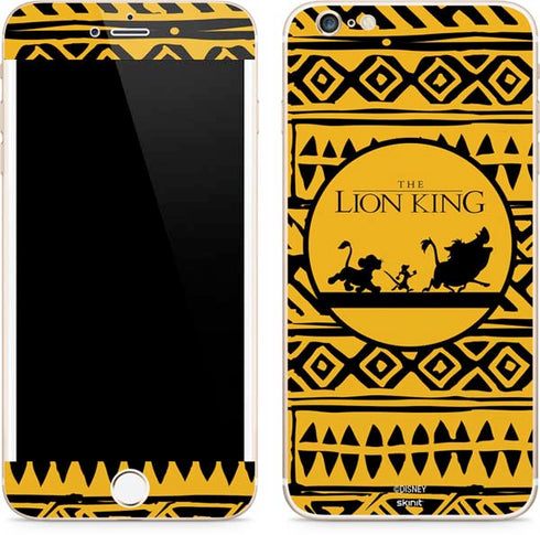 Disney The Lion King Simba Timon and Pumba Tribal Print iPhone 6/6s Plus Skin