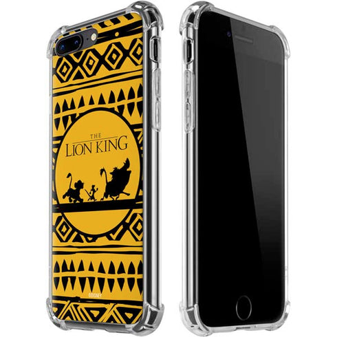 Disney The Lion King Simba Timon and Pumba Tribal Print iPhone 7/8 Plus Clear Case