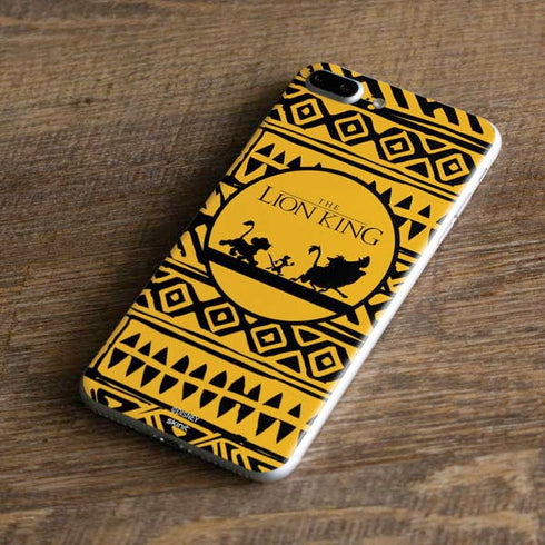 Disney The Lion King Simba Timon and Pumba Tribal Print iPhone 7 Plus Skin