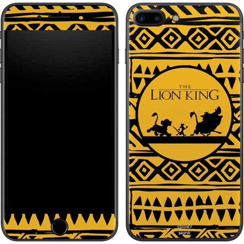 Disney The Lion King Simba Timon and Pumba Tribal Print iPhone 8 Plus Skin