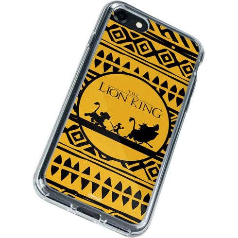 Disney The Lion King Simba Timon and Pumba Tribal Print iPhone SE (2nd & 3rd Gen) Clear Case