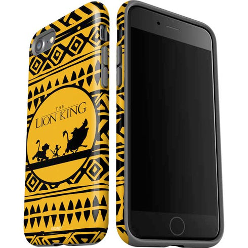 Disney The Lion King Simba Timon and Pumba Tribal Print iPhone SE (2nd & 3rd Gen) Pro Case
