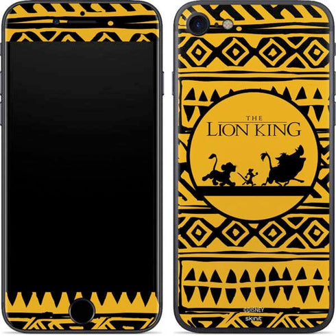 Disney The Lion King Simba Timon and Pumba Tribal Print iPhone SE (2nd & 3rd Gen) Skin