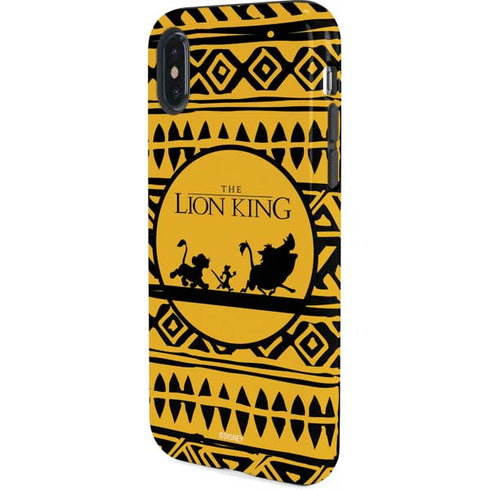 Disney The Lion King Simba Timon and Pumba Tribal Print iPhone X Pro Case