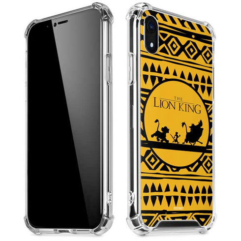 Disney The Lion King Simba Timon and Pumba Tribal Print iPhone XR Clear Case