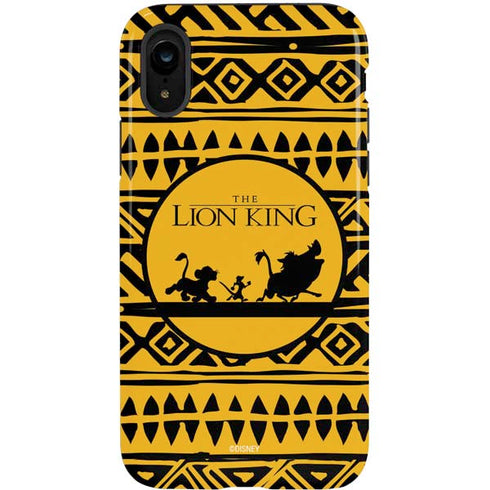 Disney The Lion King Simba Timon and Pumba Tribal Print iPhone XR Pro Case