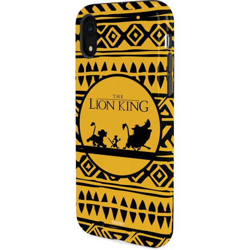 Disney The Lion King Simba Timon and Pumba Tribal Print iPhone XR Pro Case