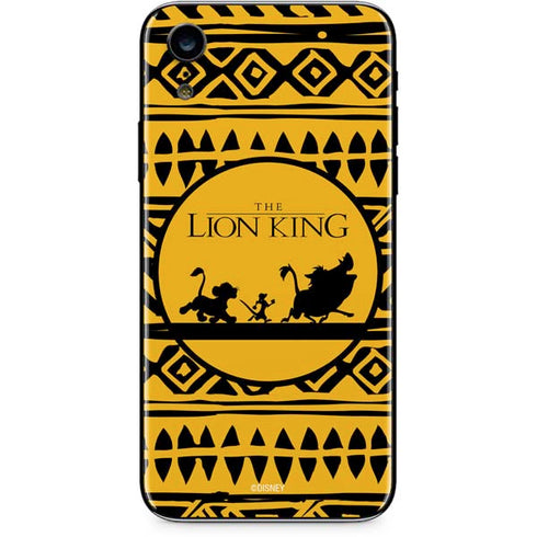 Disney The Lion King Simba Timon and Pumba Tribal Print iPhone XR Skin
