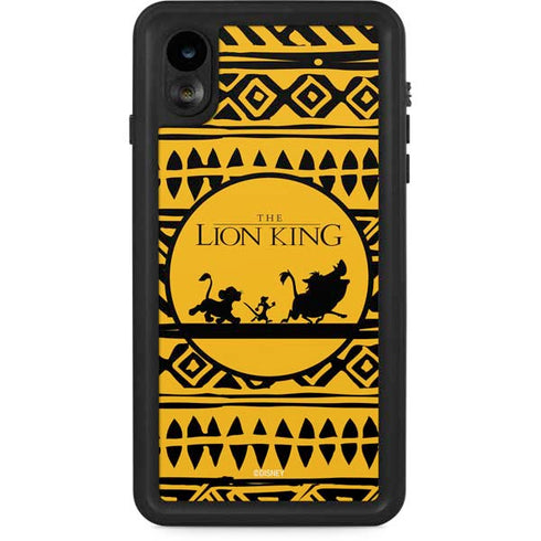 Disney The Lion King Simba Timon and Pumba Tribal Print iPhone XR Waterproof Case