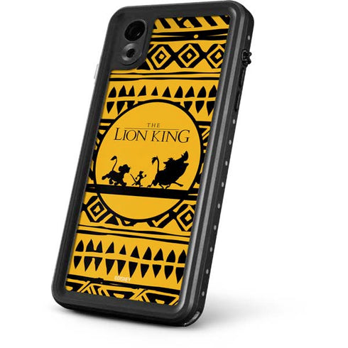 Disney The Lion King Simba Timon and Pumba Tribal Print iPhone XR Waterproof Case