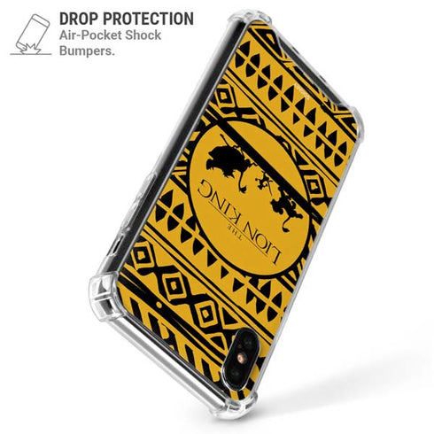 Disney The Lion King Simba Timon and Pumba Tribal Print iPhone XS Max Clear Case