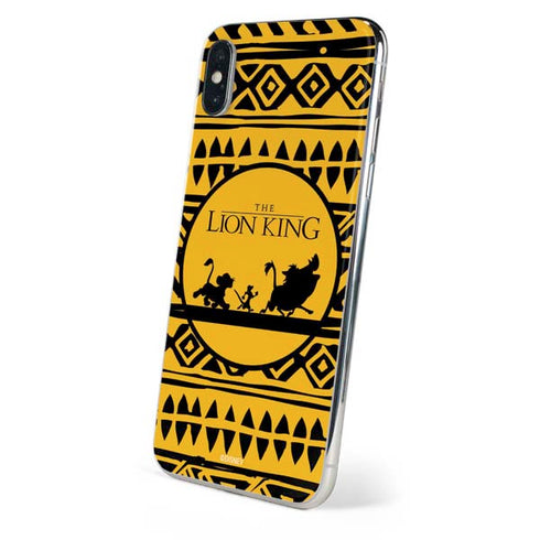 Disney The Lion King Simba Timon and Pumba Tribal Print iPhone XS Max Skin