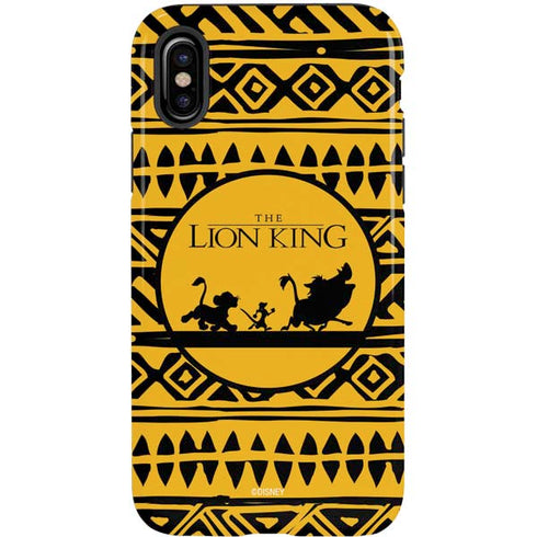 Disney The Lion King Simba Timon and Pumba Tribal Print iPhone XS Pro Case