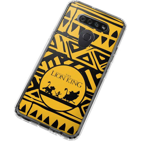 Disney The Lion King Simba Timon and Pumba Tribal Print LG K51/Q51 Clear Case