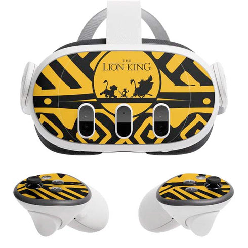 Disney The Lion King Simba Timon and Pumba Tribal Print Meta Quest 3 Skin