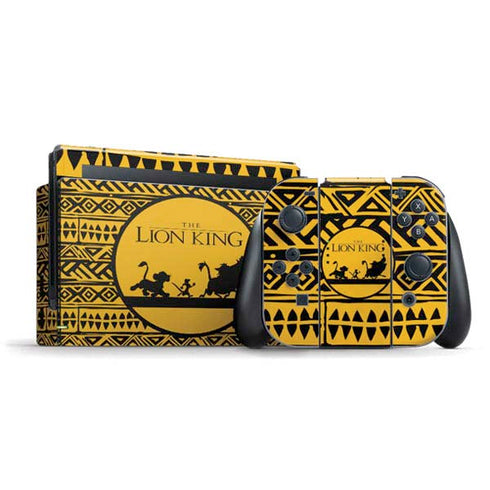 Disney The Lion King Simba Timon and Pumba Tribal Print Nintendo Switch Bundle Skin