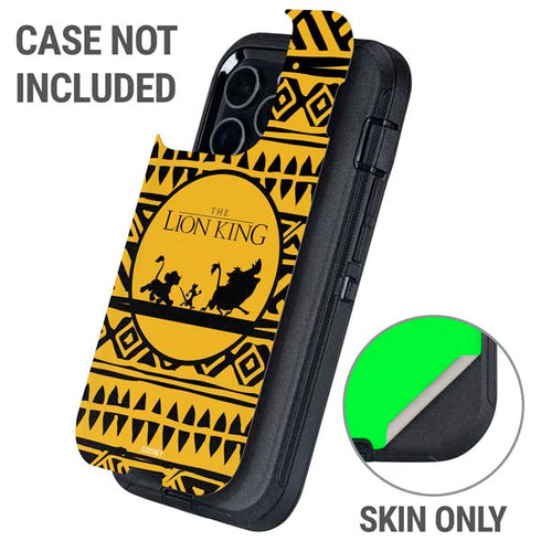 Disney The Lion King Simba Timon and Pumba Tribal Print Otterbox Defender iPhone Skin