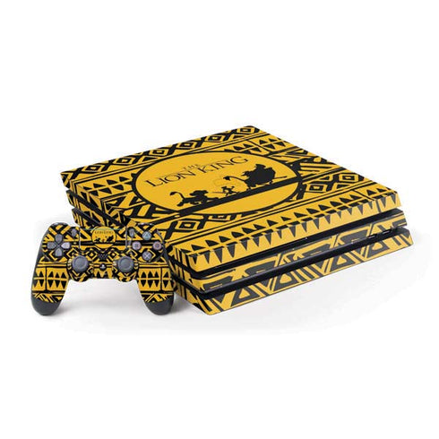 Disney The Lion King Simba Timon and Pumba Tribal Print PS4 Pro Bundle Skin