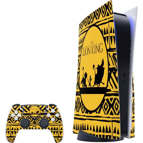 Disney The Lion King Simba Timon and Pumba Tribal Print PS5 Bundle Skin