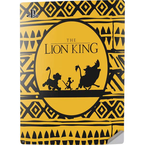 Disney The Lion King Simba Timon and Pumba Tribal Print PS5 Digital Edition Console Skin