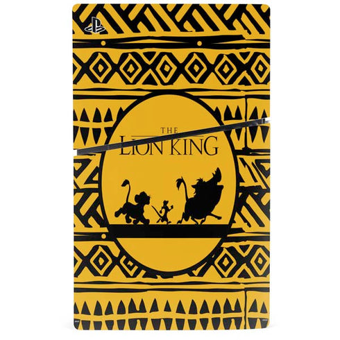 Disney The Lion King Simba Timon and Pumba Tribal Print PS5 Slim Disk Bundle Skin