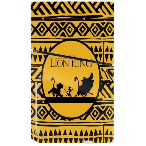 Disney The Lion King Simba Timon and Pumba Tribal Print PS5 Slim Disk Console Skin