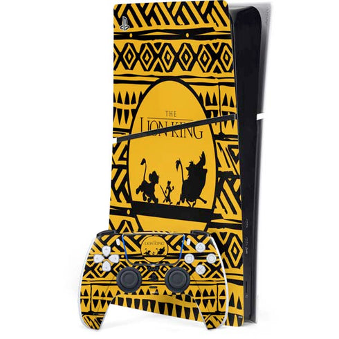 Disney The Lion King Simba Timon and Pumba Tribal Print PS5 Slim Digital Edition Console Skin