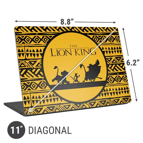 Disney The Lion King Simba Timon and Pumba Tribal Print Universal Laptop 11in (8.8 x 6.2in) Skin