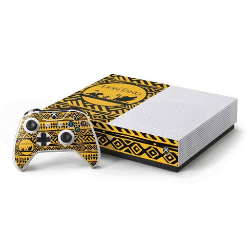 Disney The Lion King Simba Timon and Pumba Tribal Print Xbox One Skins