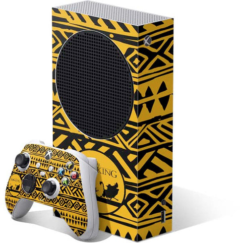 Disney The Lion King Simba Timon and Pumba Tribal Print Xbox Series S Bundle Skin