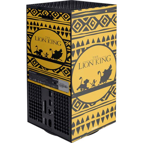 Disney The Lion King Simba Timon and Pumba Tribal Print Xbox Series X Console Skin