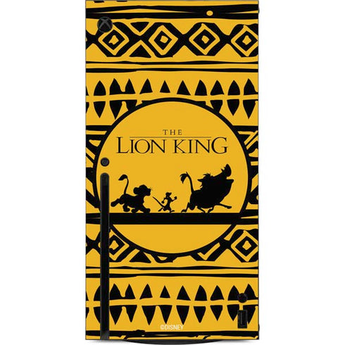 Disney The Lion King Simba Timon and Pumba Tribal Print Xbox Series X Console Skin