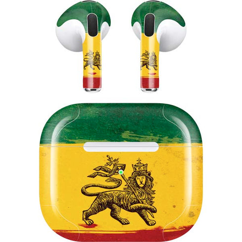 The Lion of Judah Rasta Flag Apple AirPods (3rd Gen 2021) Skin