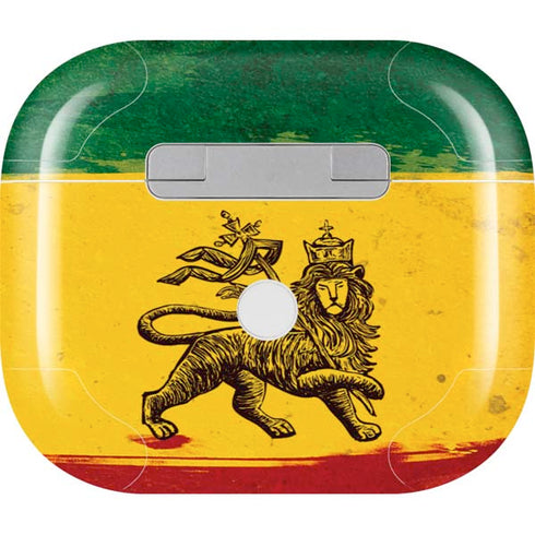 The Lion of Judah Rasta Flag Apple AirPods (3rd Gen 2021) Skin