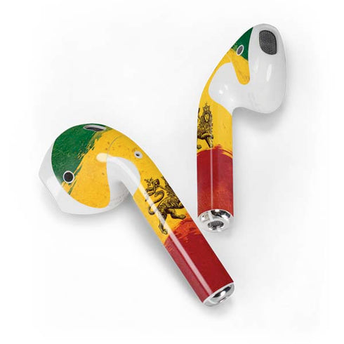 The Lion of Judah Rasta Flag Apple AirPods Skin