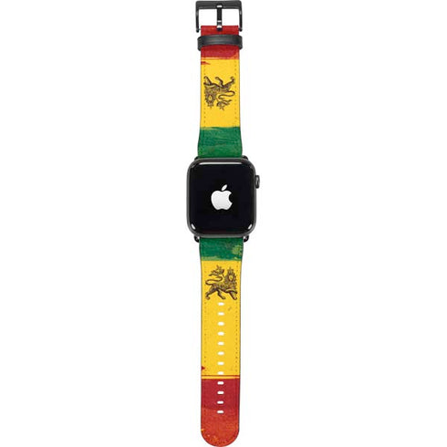 The Lion of Judah Rasta Flag Apple Watch Band 42-44mm