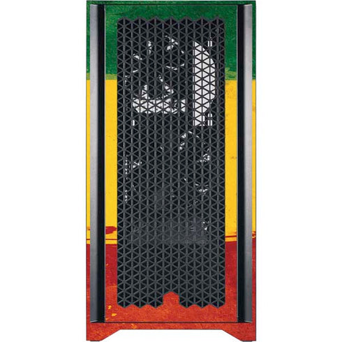 The Lion of Judah Rasta Flag Corsair 4000D Tempered Glass Mid-Tower ATX Case Skin