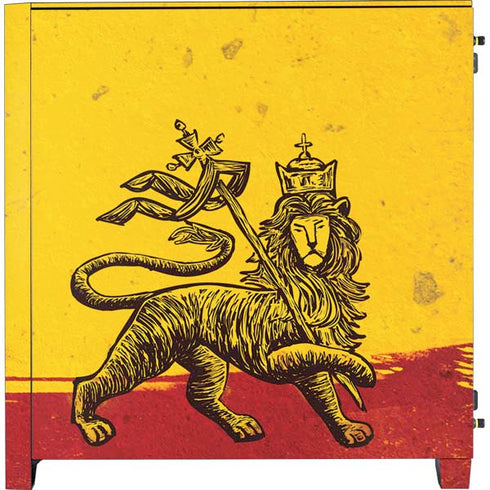 The Lion of Judah Rasta Flag Corsair 4000D Tempered Glass Mid-Tower ATX Case Skin