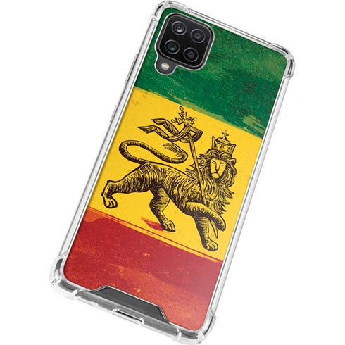 The Lion of Judah Rasta Flag Galaxy A12 Clear Case